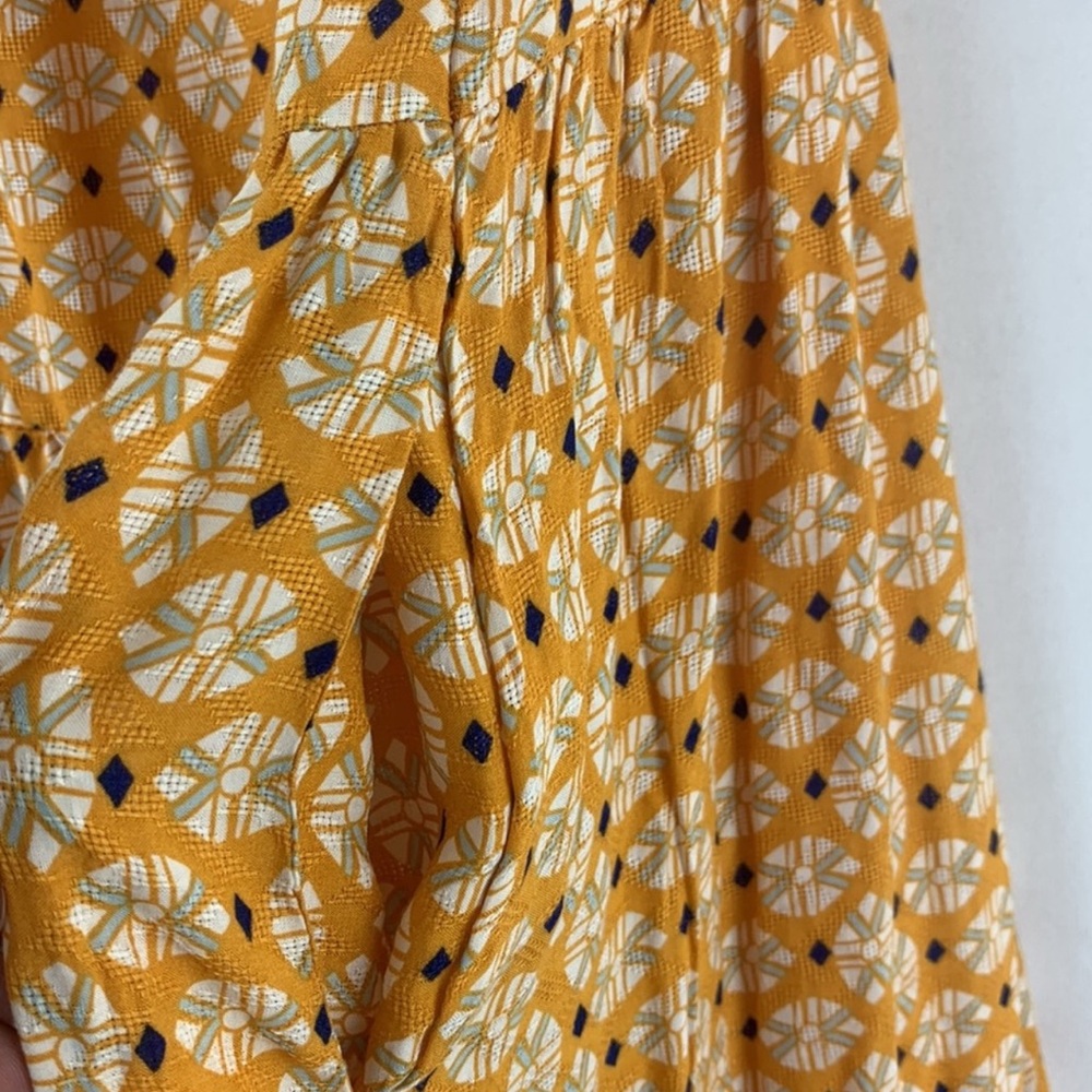 Knox Rose Tiered Multicolor A-Line Short Sleeve Lined Maxi Dress - Picture 5 of 6